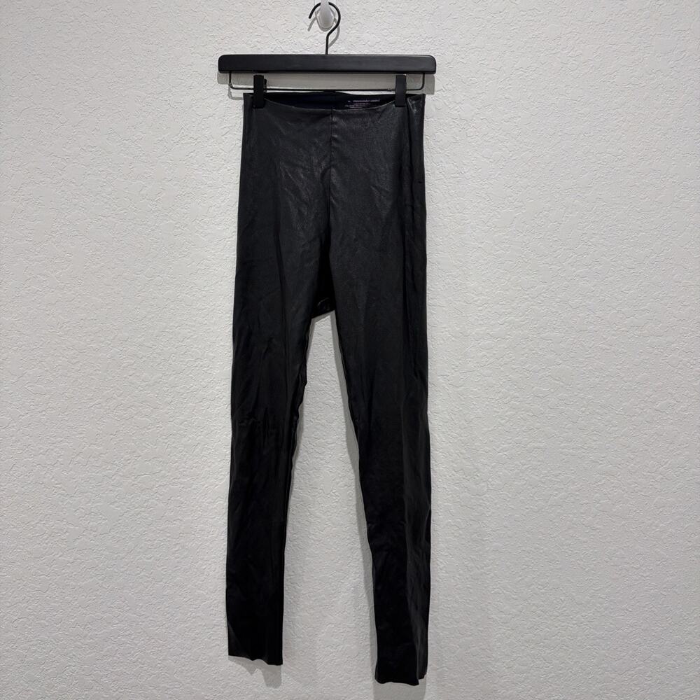 Commando Control Shiny Look Full Length Faux Leather Look High Rise Legging Med